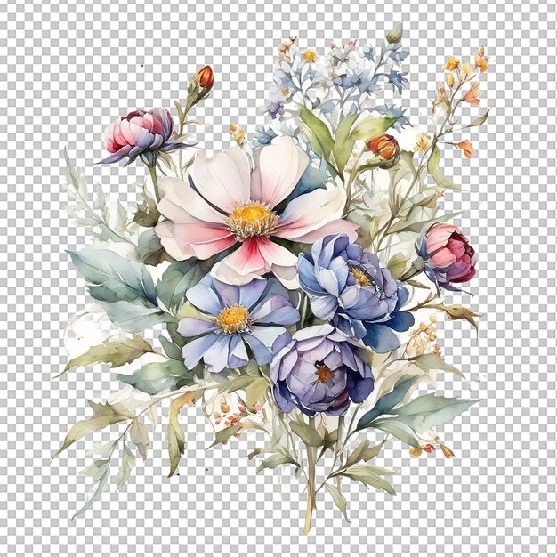 PSD beautiful bouquet of flowers