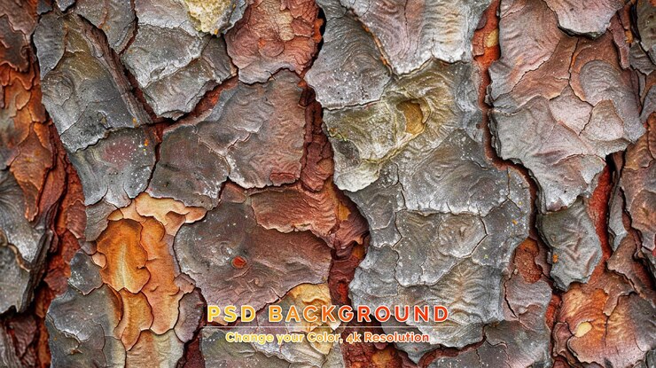 PSD beautiful brown background of pine bark without people