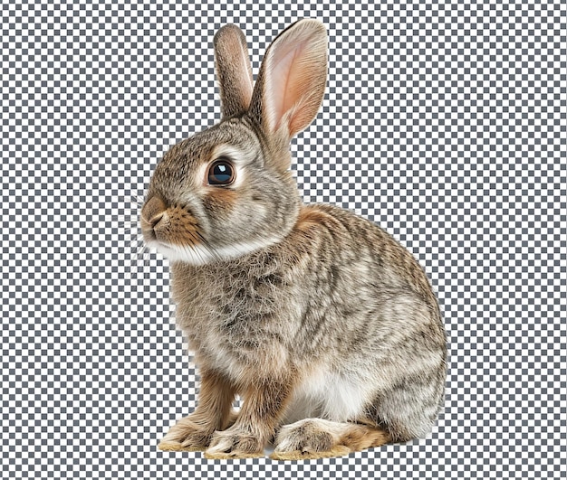 PSD beautiful bunny isolated on transparent background