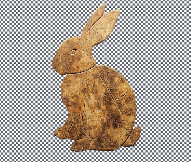 PSD beautiful bunny shaped placemats isolated on transparent background