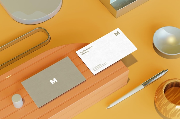 PSD beautiful business card mockup design