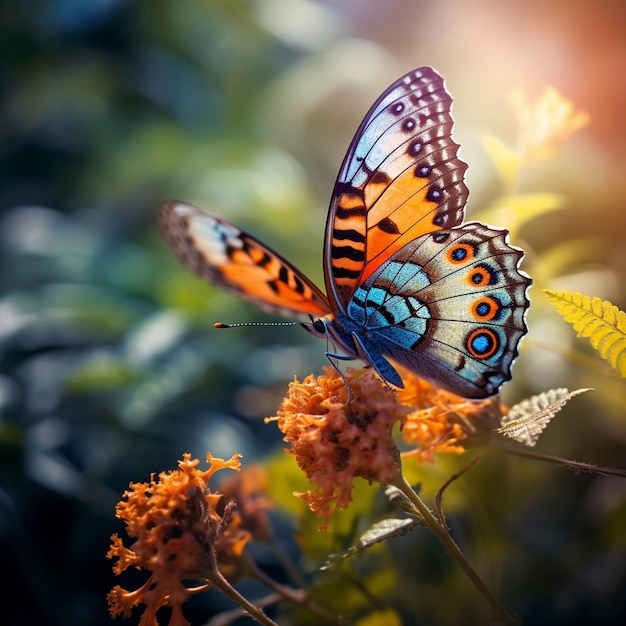 PSD bella farfalla in natura generatore di intelligenza artificiale
