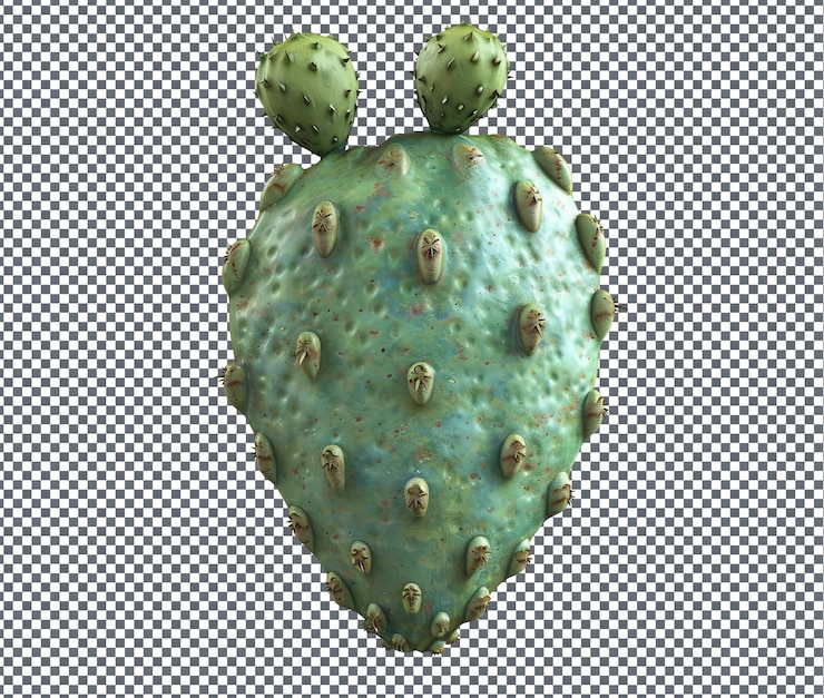 PSD beautiful cactus pear prickly isolated on transparent background