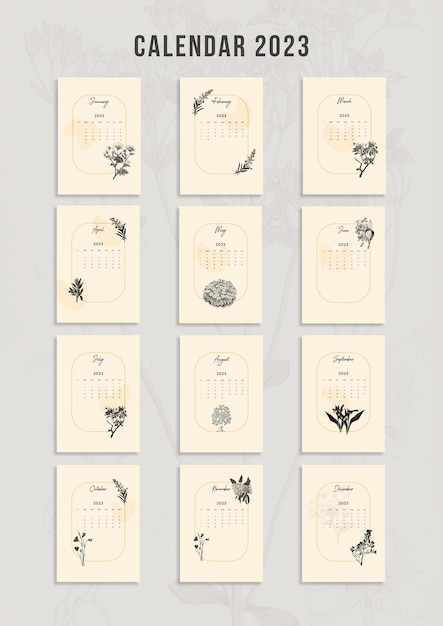 Beautiful calendar design template and poster