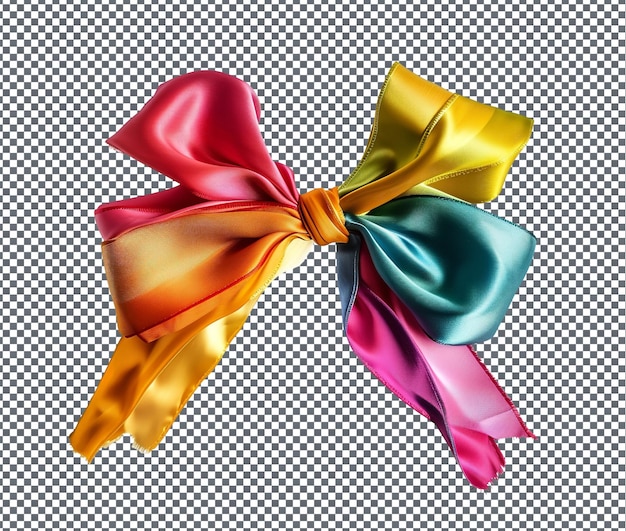 Beautiful carnival prize ribbon hair bow isolated on transparent background