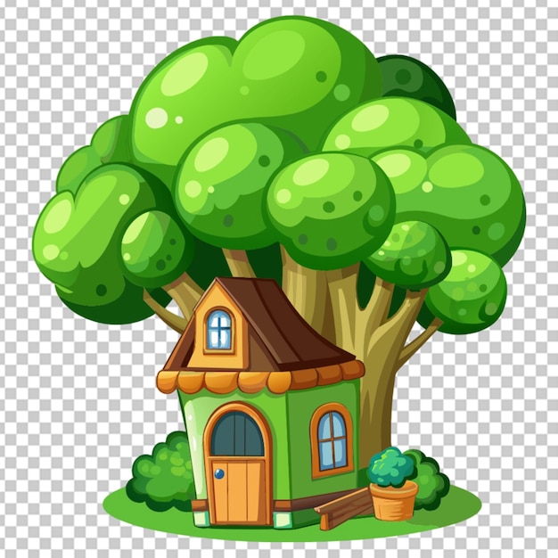 Beautiful cartoon house broccoli house