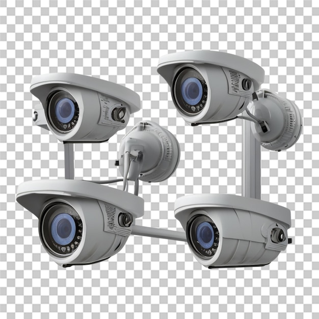 PSD beautiful cctv camera isolated transparent background