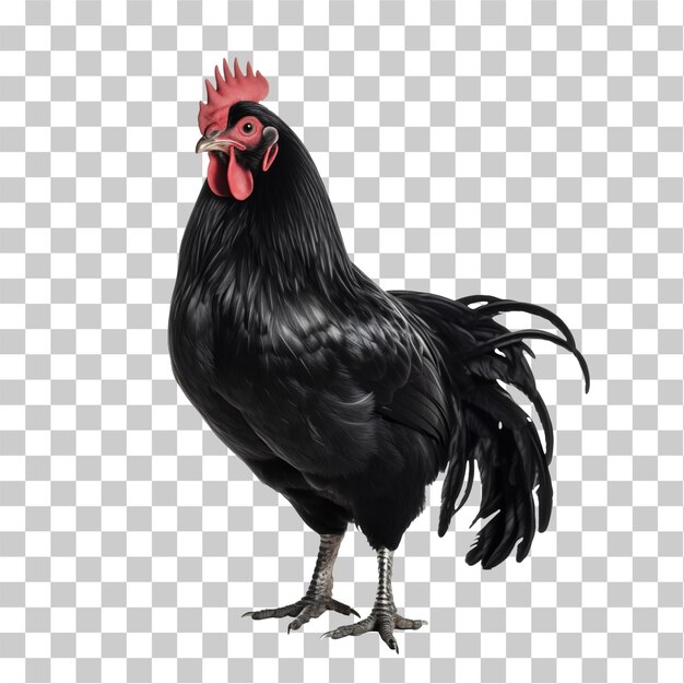 PSD beautiful chicken on a transparent background