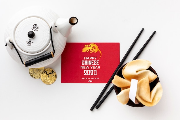 PSD beautiful chinese new year concept