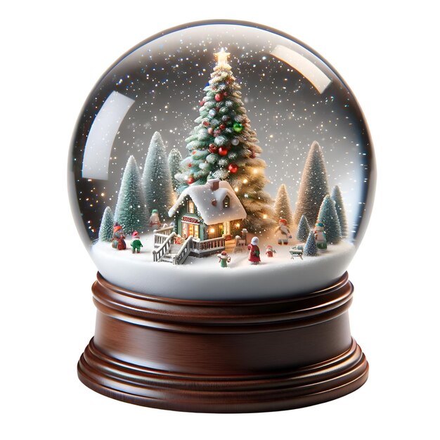 PSD 美しいクリスマスの雪の球