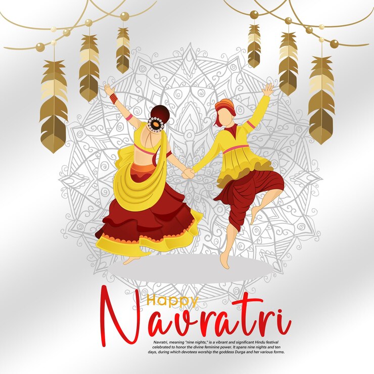PSD beautiful classic happy durga puja festival greeting card background