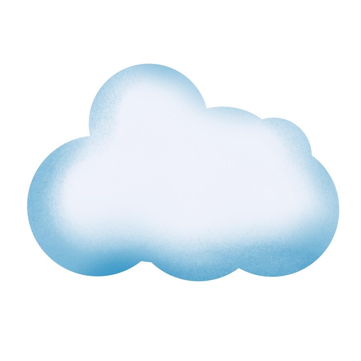 PSD beautiful cloud symbol icon drawing