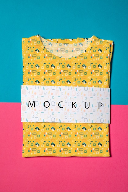 Beautiful colorful shirt concept mock-up