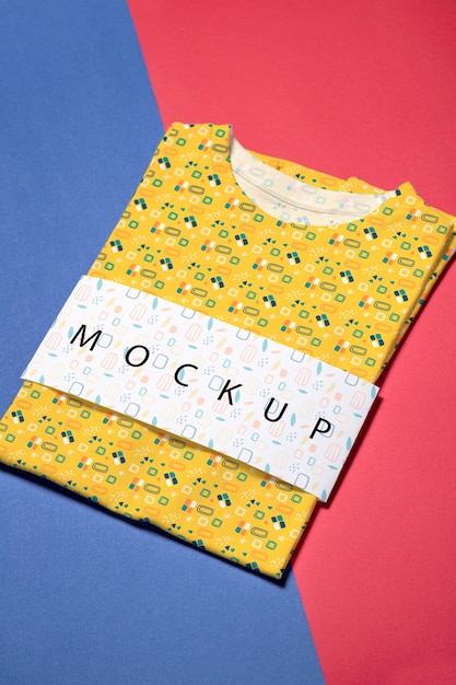 Beautiful colorful shirt concept mock-up