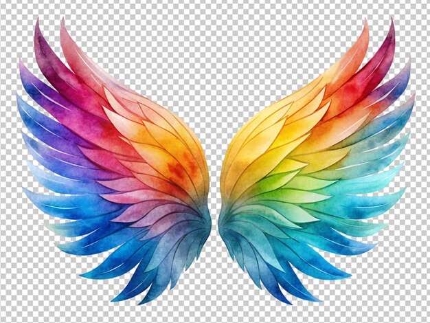 PSD beautiful colorful wings