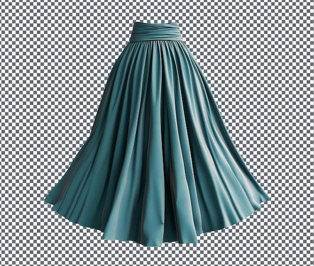 Beautiful cotton skirt isolated on transparent background