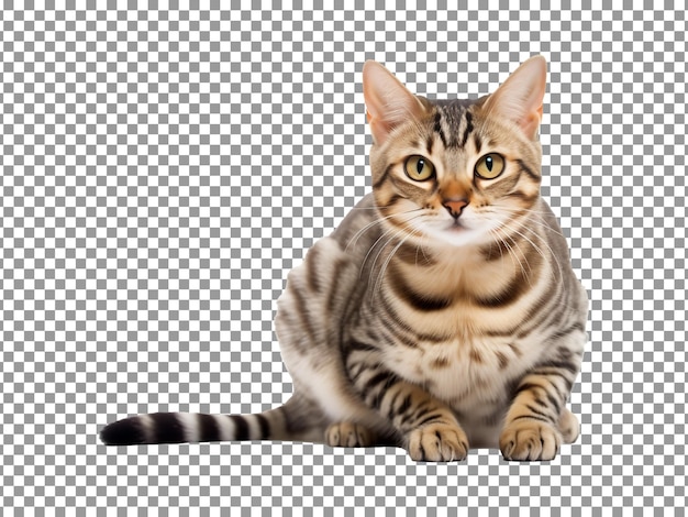 PSD beautiful cute raas cat isolated on transparent background