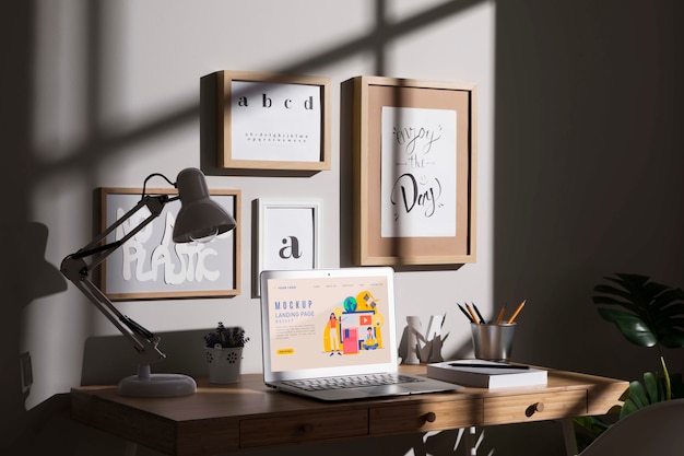 beautiful desk concept mock-up