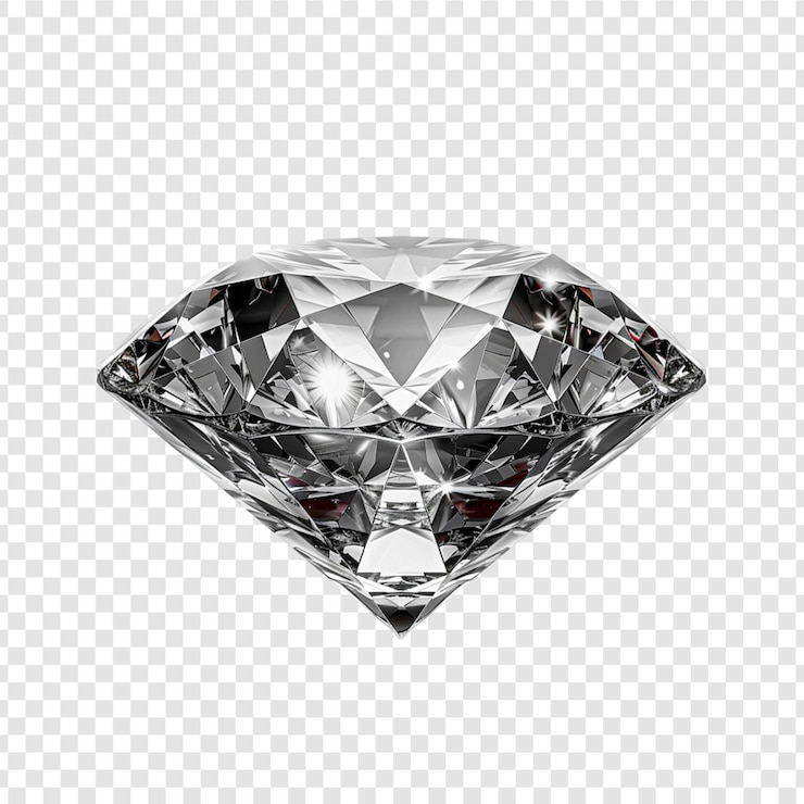 PSD beautiful diamond isolated on transparent background