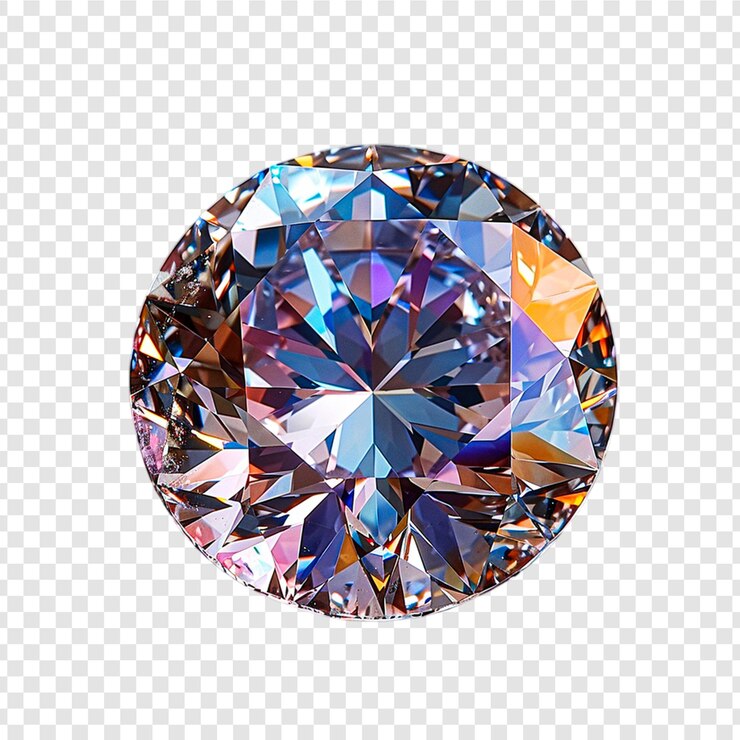 PSD beautiful diamond isolated on transparent background