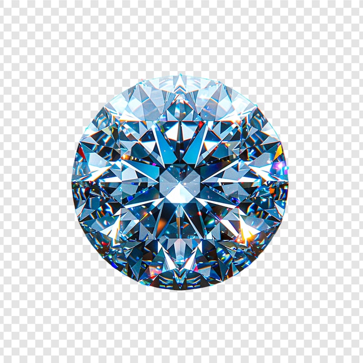 PSD beautiful diamond isolated on transparent background