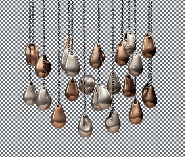 PSD beautiful diy rain chain isolated on transparent background