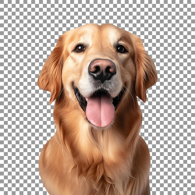 PSD beautiful dog with opened mouth isolated on transparent background