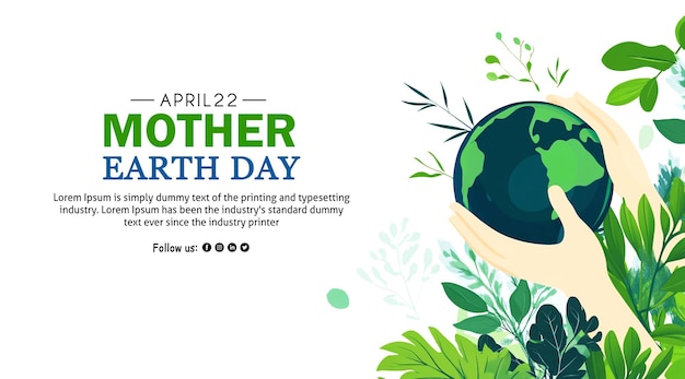 beautiful earth day concept with leaves