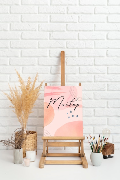 Beautiful easel mockup design