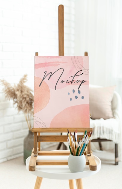 PSD beautiful easel mockup design