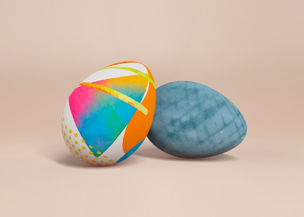 PSD bellissimo concetto di pasqua mock-up