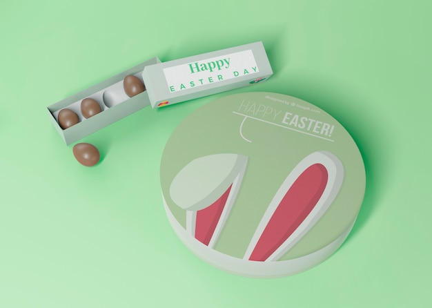 PSD bellissimo concetto di pasqua mock-up