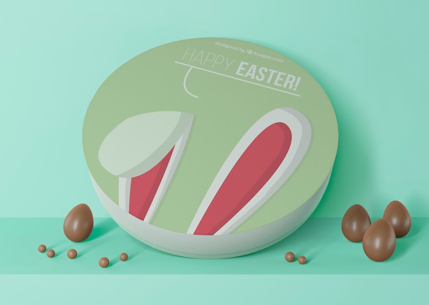 PSD beautiful easter concept mock-up