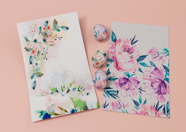 PSD beautiful easter concept mock-up