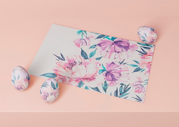 PSD beautiful easter concept mock-up