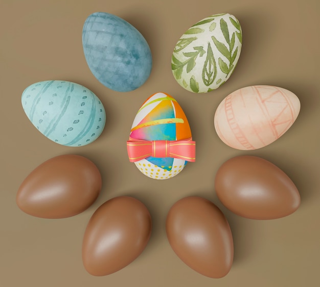 PSD beautiful easter concept mock-up