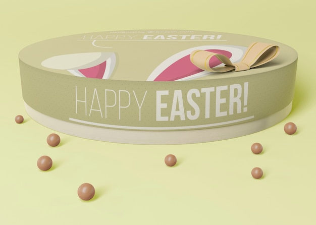 PSD bellissimo concetto di pasqua mock-up