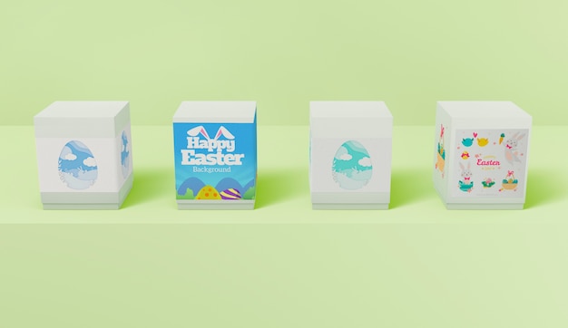 PSD bellissimo concetto di pasqua mock-up