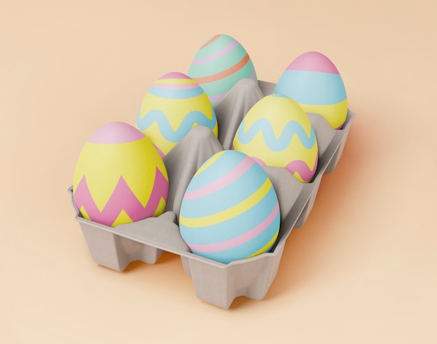 PSD bellissimo concetto di pasqua mock-up