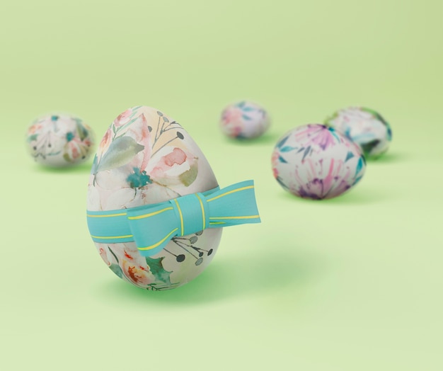 PSD bellissimo concetto di pasqua mock-up