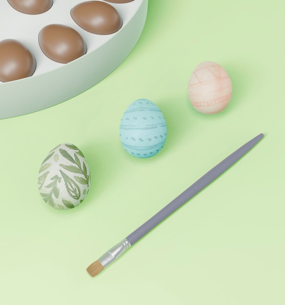 PSD bellissimo concetto di pasqua mock-up