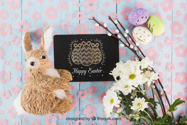 Beautiful easter mockup