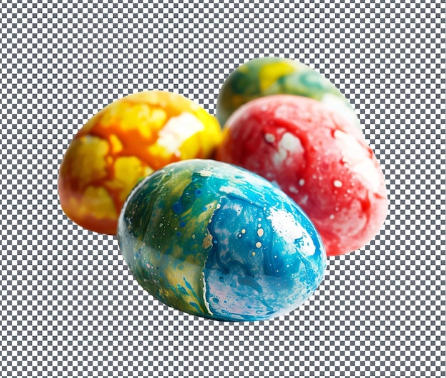 Beautiful egg decorating isolated on transparent background