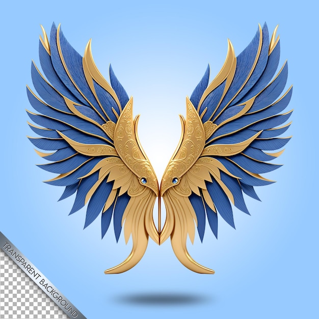 beautiful and elegant wings transparent background