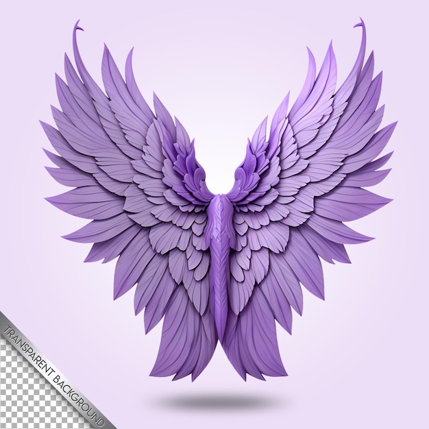 PSD beautiful and elegant wings transparent background