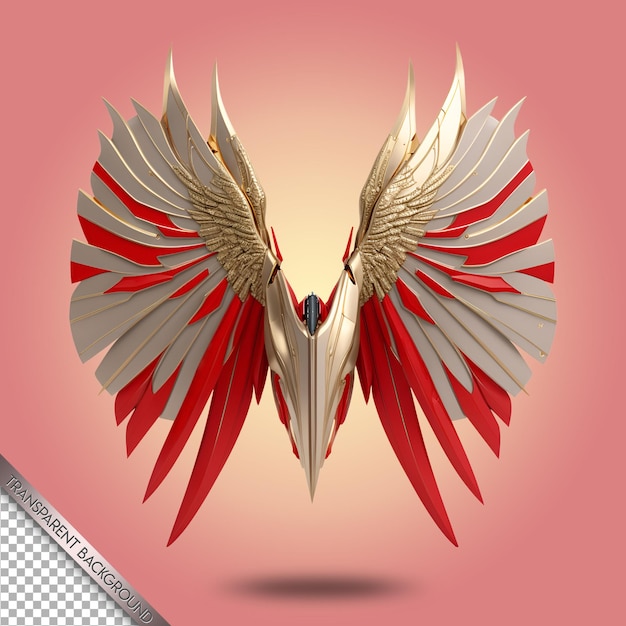 PSD beautiful and elegant wings transparent background