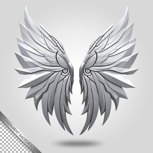 PSD beautiful and elegant wings transparent background