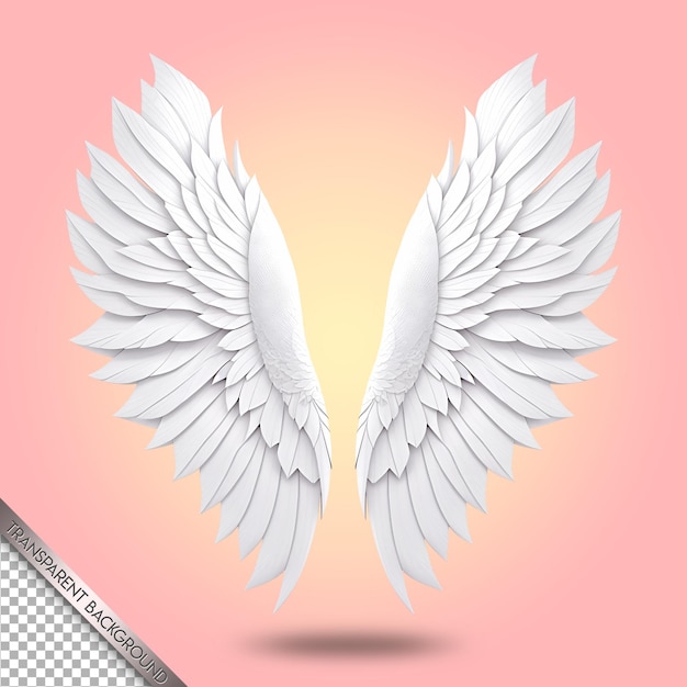 PSD beautiful and elegant wings transparent background