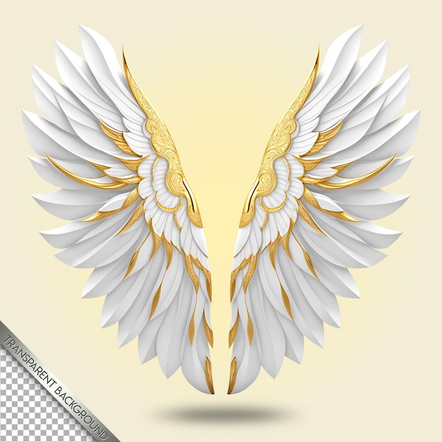 PSD beautiful and elegant wings transparent background