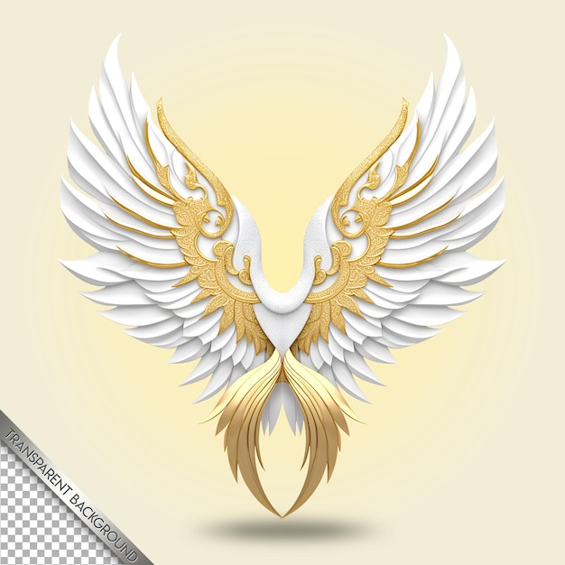 beautiful and elegant wings transparent background